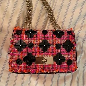 Kate spade tweed embellished pink purse